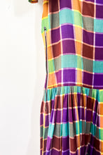 Load image into Gallery viewer, 1940s-50s STUNNING Plaid Cotton Maxi Dress / Small - Medium