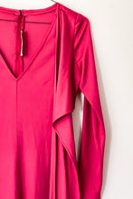 Load image into Gallery viewer, 1980s Raspberry Pink Knit Wrap Dress / Small - Medium