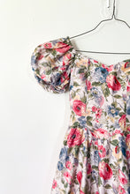 Load image into Gallery viewer, 1980s Floral Fit and Flare Tea Dress / XSmall
