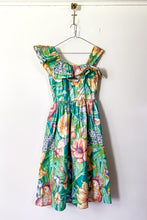 Load image into Gallery viewer, 1980s Green Bird Print Fit &amp; Flare Dress / Small