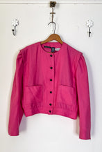 Load image into Gallery viewer, 1980s Hot Pink Cashmere Bomber Jacket / Medium - Large