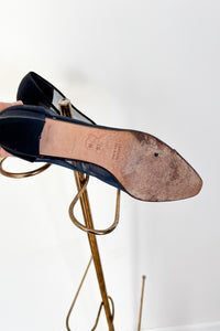 1980s Anne Klein Navy Mesh Shoes / 7.5