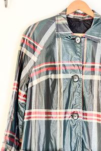Vintage Plaid Raincoat / Medium - Large
