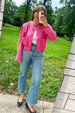 Load image into Gallery viewer, 1980s Hot Pink Cashmere Bomber Jacket / Medium - Large