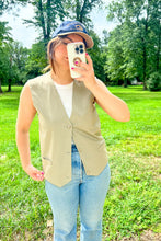 Load image into Gallery viewer, 1990s Taupe Tailored Vest / Medium - Large