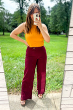 Load image into Gallery viewer, 1990s Burgundy Stretch Flared Pants / XSmall - Medium