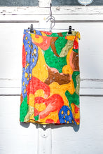 Load image into Gallery viewer, 1980s Sequin Art Print Pencil Skirt / Medium