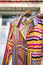 Load image into Gallery viewer, 1990s Silk Striped Shirt Dress / Small - Medium