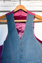 Load image into Gallery viewer, 1970s Blue Corduroy Tailored Vest / Medium - Large