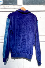 Load image into Gallery viewer, 1970s Navy Velour Polo Sweater / Large