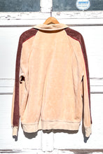 Load image into Gallery viewer, 1970s Camel Velour Polo Sweater / Medium - XLarge