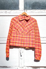 Load image into Gallery viewer, 1960s Orange Tweed Plaid Jacket / XSmall - Small