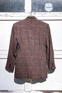 1990s Houndstooth Tailored Blazer / XSmall