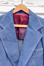 Load image into Gallery viewer, 70s Denim Blazer / Small