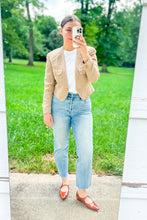 Load image into Gallery viewer, 1990s Beige Cropped Blazer / XSmall