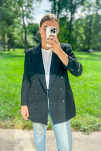 Load image into Gallery viewer, 1990s Black Double Breasted Blazer / Small - Medium