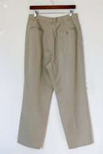 Load image into Gallery viewer, 1990s Beige Cotton Pleated Trousers / Medium