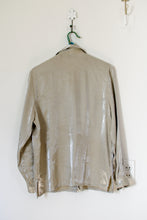 Load image into Gallery viewer, 1990s Taupe Iridescent Button Up Top / Medium - Large
