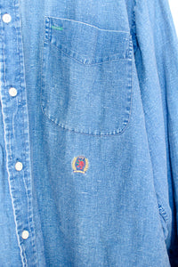 1990s-2000s Denim Button Up Top / Large - XLarge