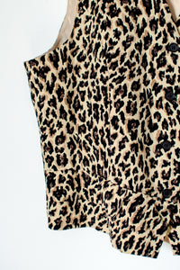 1990s Leopard Vest / Large - XLarge