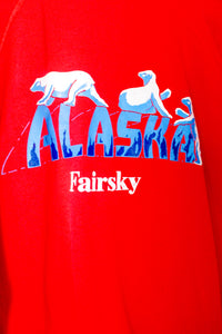Vintage Red Alaska Sweatshirt  / Small - Medium