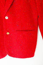 Load image into Gallery viewer, 1980s-90s Red Tweed Blazer / Medium