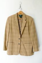Load image into Gallery viewer, 1990s RL Tan Plaid Blazer / Large