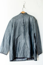 Load image into Gallery viewer, 1990s Shiny Grey Leather Jacket / 3X