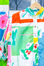 Load image into Gallery viewer, Vintage Bright Artsy Printed Shirt Dress / Medium