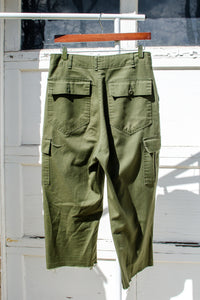 Vintage Army Cropped Trousers / Medium