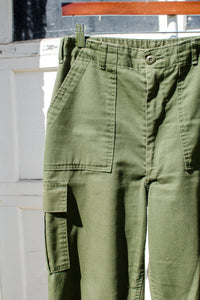 Vintage Army Cropped Trousers / Medium