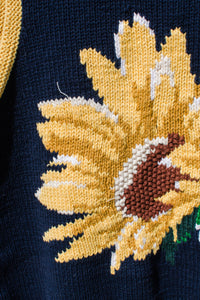 2000s Sunflower Sweater Vest / Large - XLarge