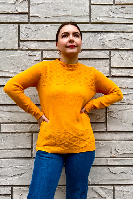 1970s Mustard Sweater / Medium - Large