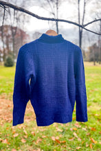 Load image into Gallery viewer, 1970s Navy Turtleneck / Small