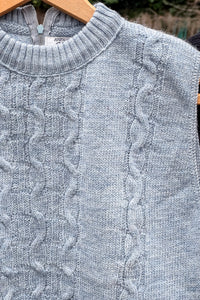 1960s-70s Heather Blue Sweater Vest / Small - Medium